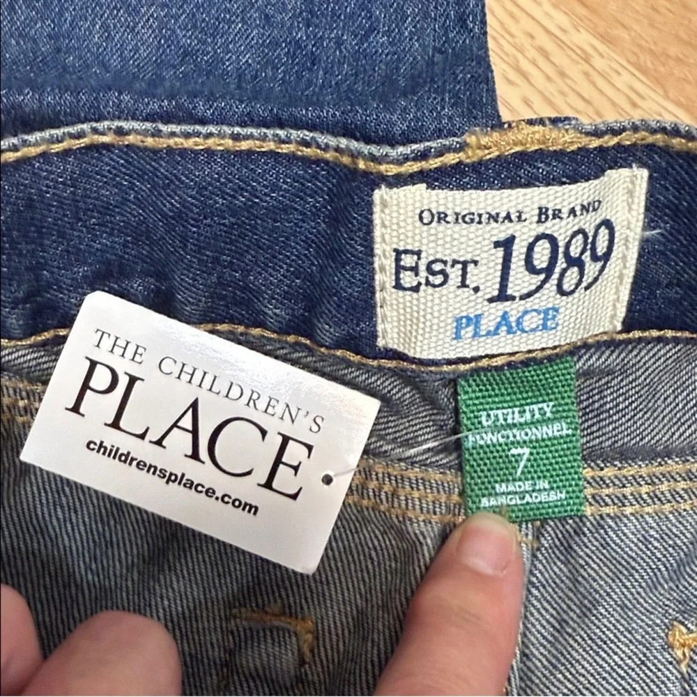 The Children’s Place Boys Size 7 Utility Straight Leg Jeans Adjustable Waist NWT